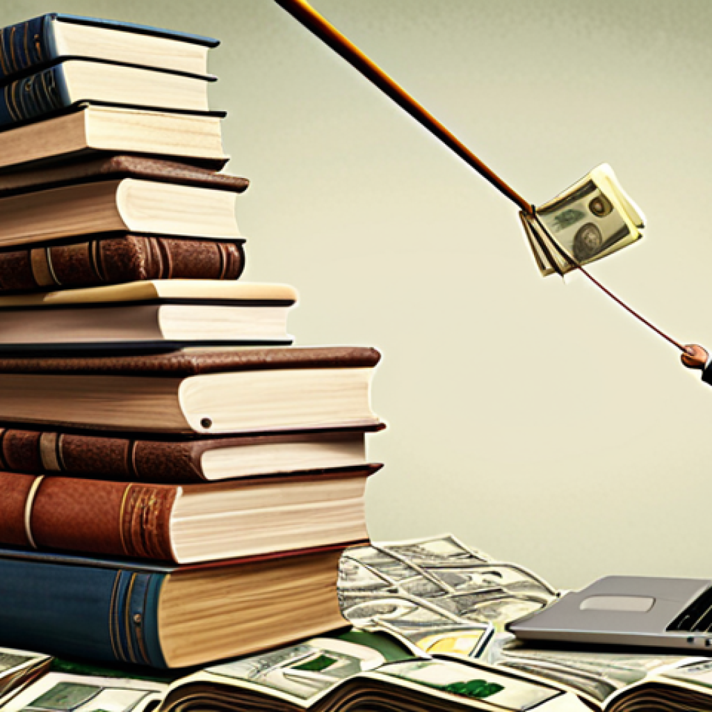 **Image Prompt:** A tightrope walker balancing between a stack of classic storybooks and a modern laptop, with Euro banknotes fluttering in the background. The scene should evoke a sense of delicate balance and the challenges of a storyteller in the digital age. Style: whimsical illustration.