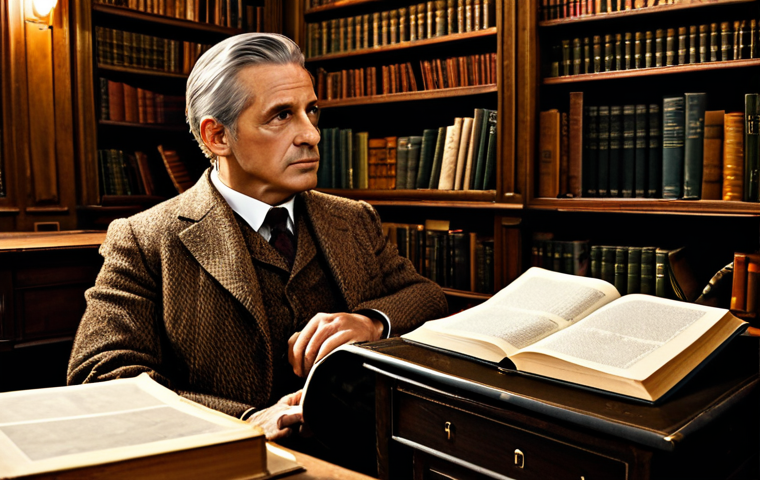 스토리텔러를 위한 스토리텔링 강의 추천 - The Master Storyteller's Study**
"A distinguished author in a cozy Parisian library, surrounded by ...