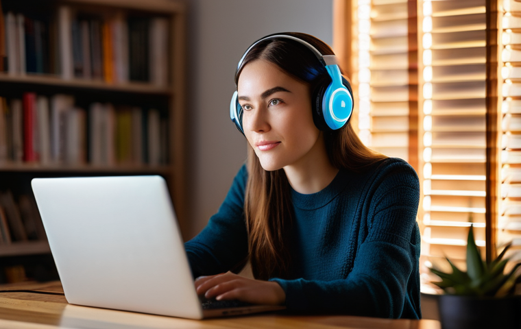 스토리텔러로서 스토리라인을 짜는 기술 - **Prompt 1: The Authentic Digital Weaver**
    A female content creator, with an expression of deep ...