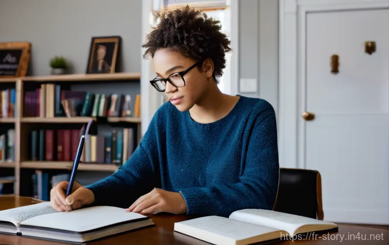 스토리텔러 자격증의 학습 자료 추천 - **Prompt:** A young, confident marketing professional, impeccably dressed in a business-casual blaze...