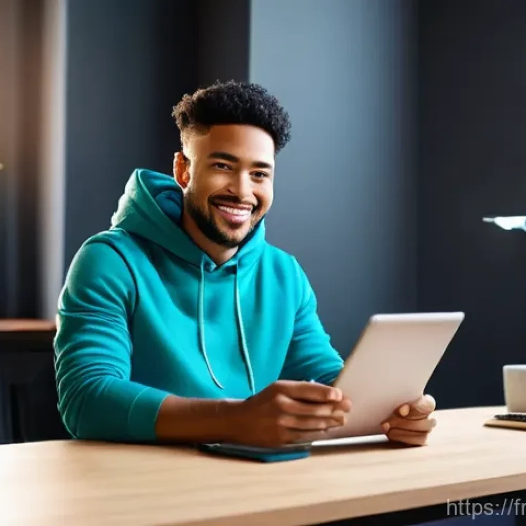 스토리텔러 커리어 로드맵 - **Prompt:** A dynamic, brightly lit scene featuring a young content creator, likely in their late 20...