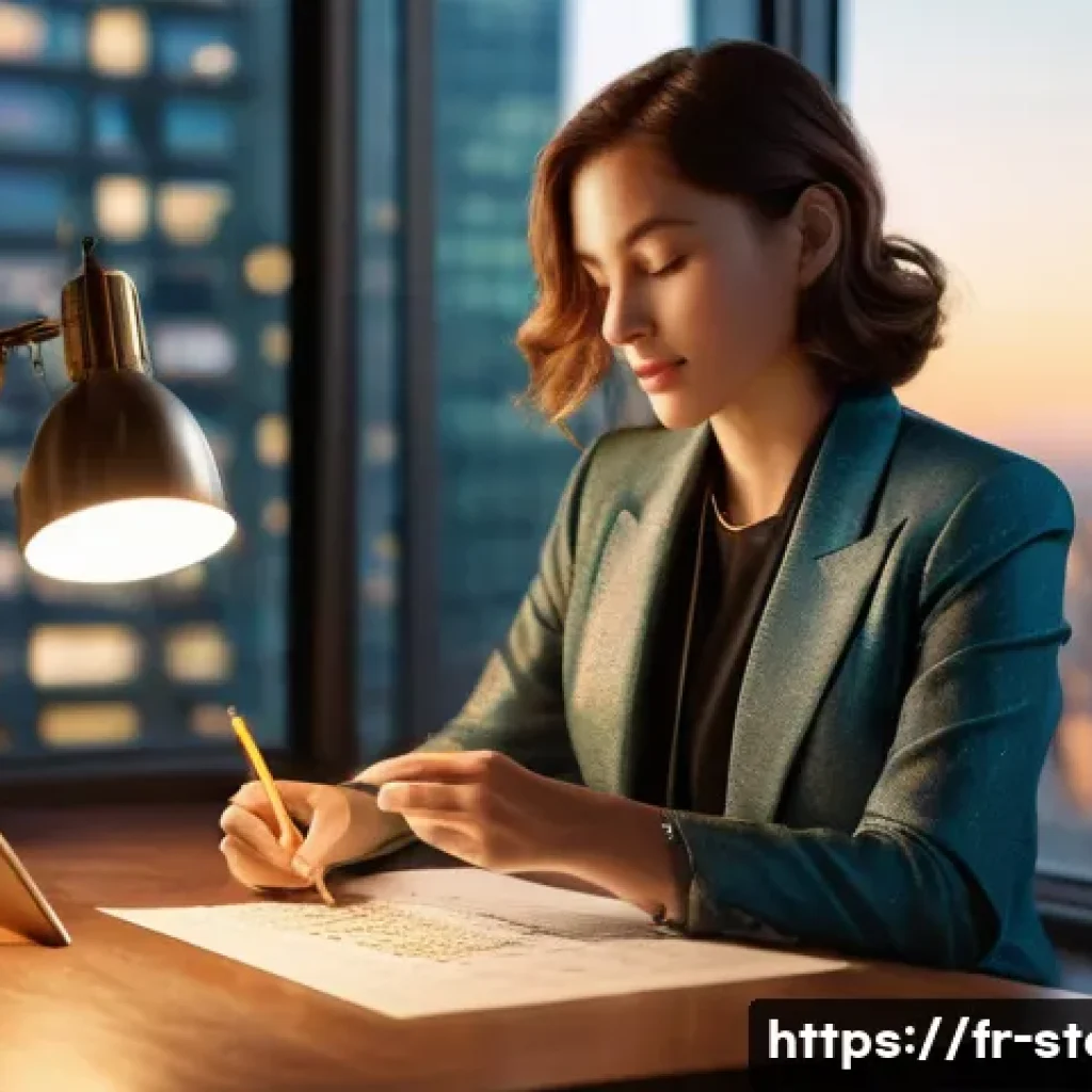 스토리텔러 포트폴리오 작성법 - **Prompt 1: The Soulful Storyteller's Canvas**
A captivating portrait of a professional female s...