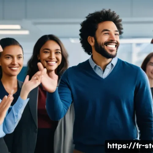 Home 17 스토리텔러 직무와 관련된 리더십 기술 - A diverse group of professionals, including men and women of various ethnicities and ages, are gathe...