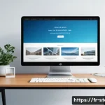 스토리텔러 관련 포트폴리오 작성 팁 - A modern, minimalist portfolio website interface displayed on a high-resolution desktop screen, feat...