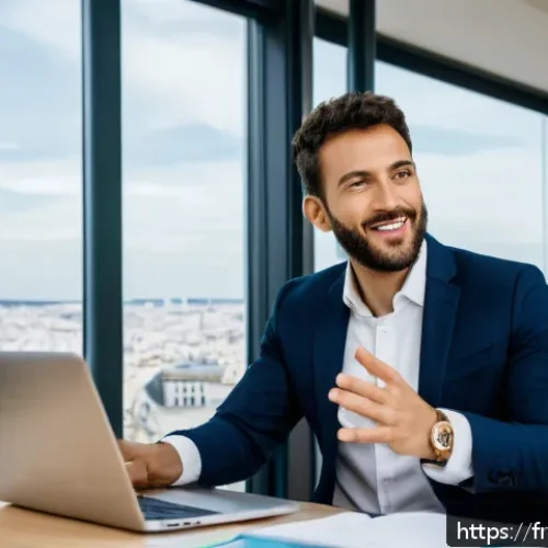 스토리텔러 관련 직업과 스토리 제작 방법과 사례 분석과 연구 - A professional French entrepreneur passionately sharing their sustainable development journey during...